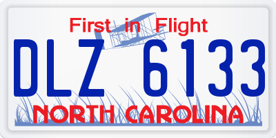 NC license plate DLZ6133