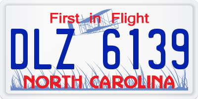 NC license plate DLZ6139