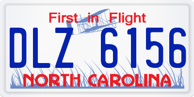 NC license plate DLZ6156