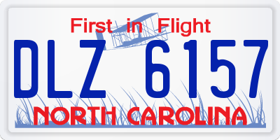 NC license plate DLZ6157