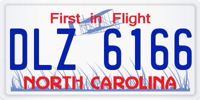 NC license plate DLZ6166