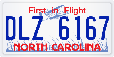 NC license plate DLZ6167