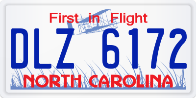 NC license plate DLZ6172