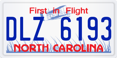 NC license plate DLZ6193
