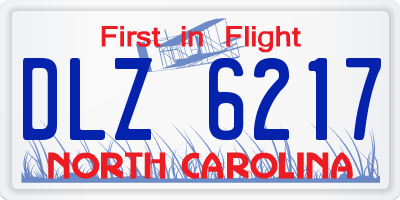 NC license plate DLZ6217