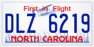 NC license plate DLZ6219