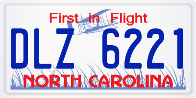 NC license plate DLZ6221