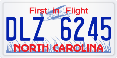 NC license plate DLZ6245