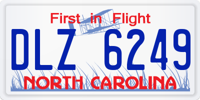 NC license plate DLZ6249