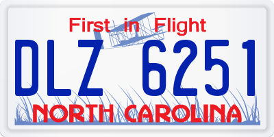NC license plate DLZ6251