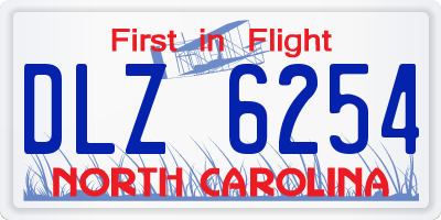 NC license plate DLZ6254