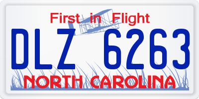 NC license plate DLZ6263