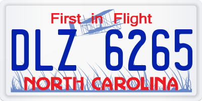 NC license plate DLZ6265