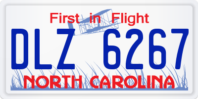 NC license plate DLZ6267