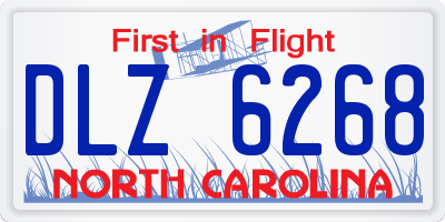NC license plate DLZ6268