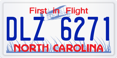 NC license plate DLZ6271