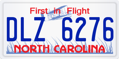 NC license plate DLZ6276