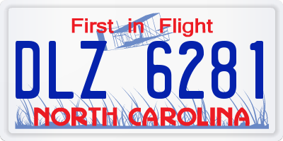 NC license plate DLZ6281