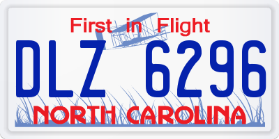 NC license plate DLZ6296