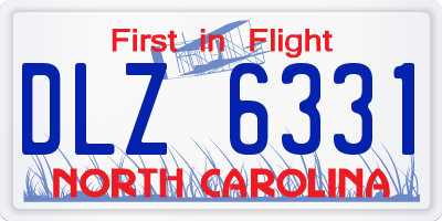 NC license plate DLZ6331