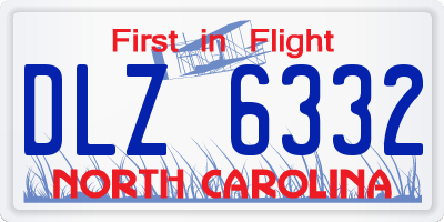 NC license plate DLZ6332