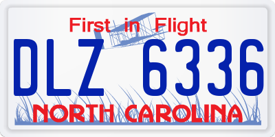 NC license plate DLZ6336