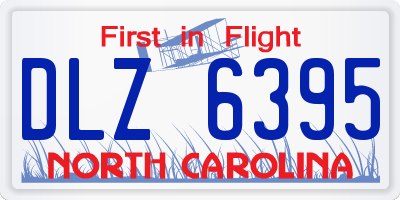 NC license plate DLZ6395