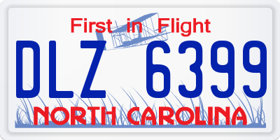NC license plate DLZ6399