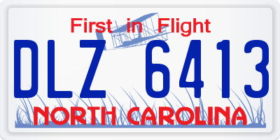 NC license plate DLZ6413
