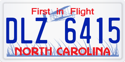 NC license plate DLZ6415