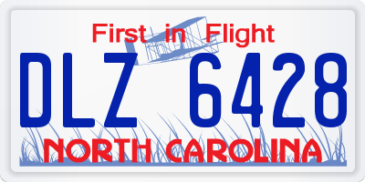 NC license plate DLZ6428