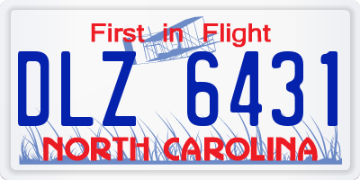 NC license plate DLZ6431