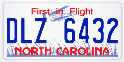 NC license plate DLZ6432