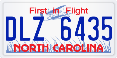 NC license plate DLZ6435