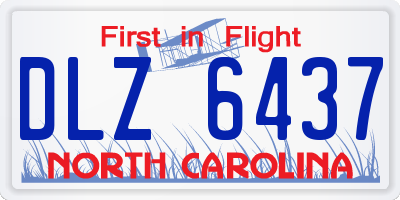 NC license plate DLZ6437