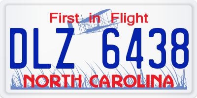 NC license plate DLZ6438