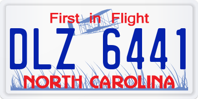 NC license plate DLZ6441