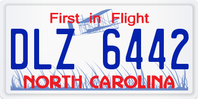 NC license plate DLZ6442