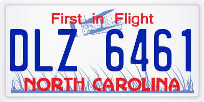 NC license plate DLZ6461