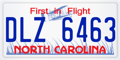 NC license plate DLZ6463