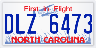 NC license plate DLZ6473