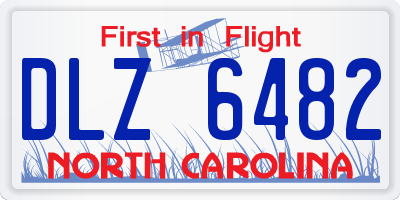 NC license plate DLZ6482