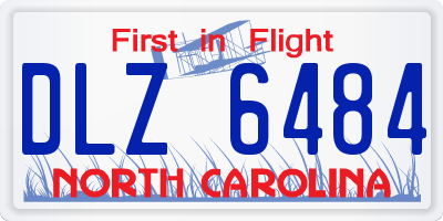 NC license plate DLZ6484
