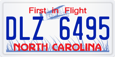 NC license plate DLZ6495