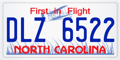 NC license plate DLZ6522