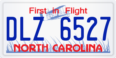 NC license plate DLZ6527