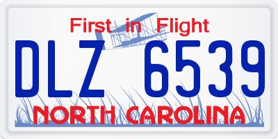 NC license plate DLZ6539