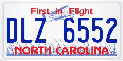 NC license plate DLZ6552