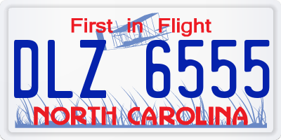 NC license plate DLZ6555
