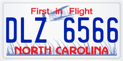 NC license plate DLZ6566